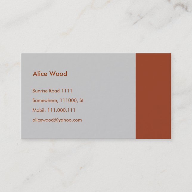 Plain Business Card (Front)