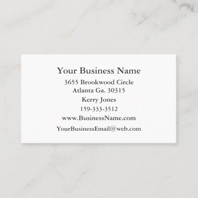 Plain Business Card (Front)