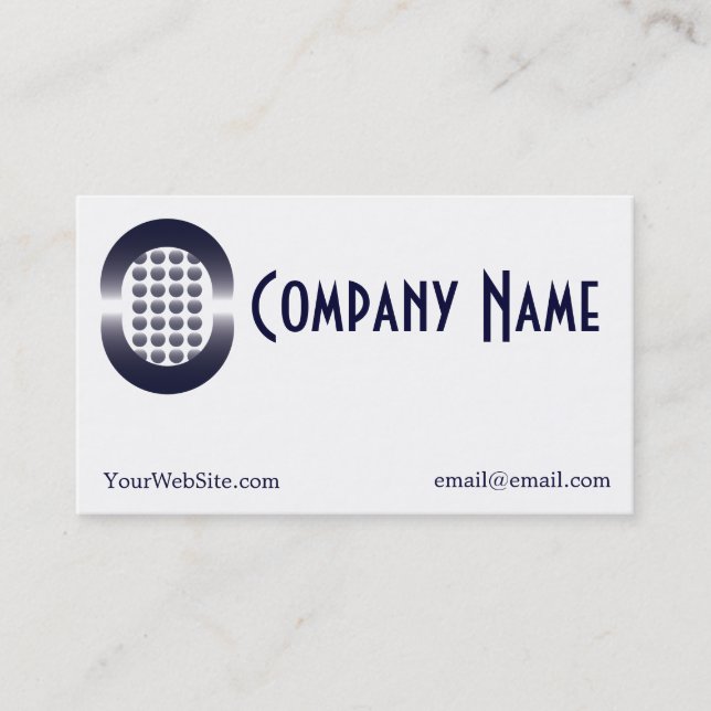Plain Business Card Logo Simple Logos (Front)