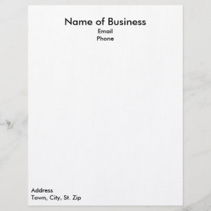 Plain Business Letterhead