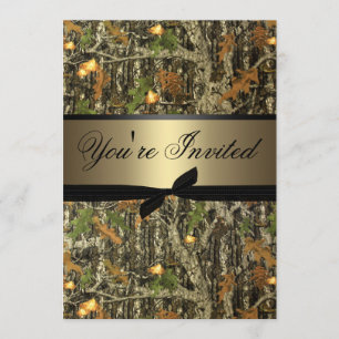 Plain Camo Wedding Invitation
