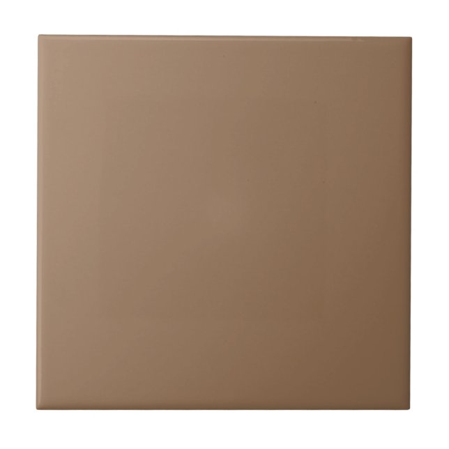Plain Chestnut Brown Solid Colour Tile (Front)