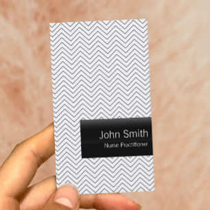 Plain Chevron Nurse Practitioner Business Card