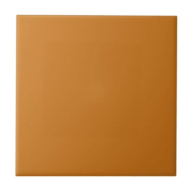 Plain Cinnamon Orange Brown Solid Colour Tile (Front)