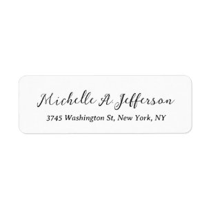 Plain Classical Handwriting Creative Trendy White