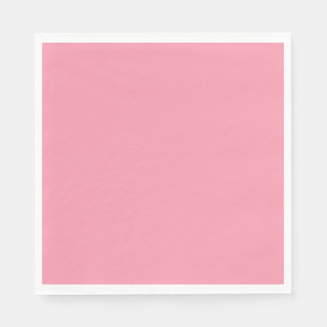 Plain color flamingo soft pink napkin (Front)
