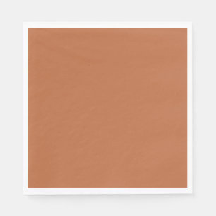 Plain color pastel burnt orange napkin