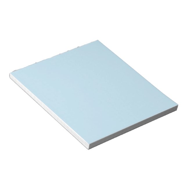 Plain color solid cloudy light blue notepad (Angled)