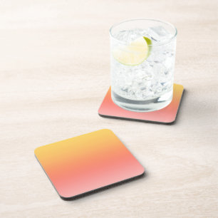 Plain colors - Yellow to Misty Pink ombre Coaster