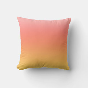 Plain colors - Yellow to Misty Pink ombre Cushion