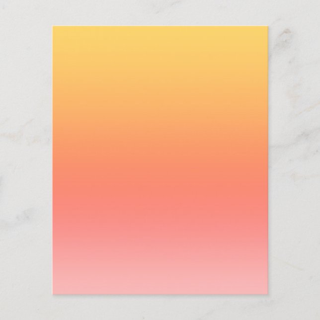 Plain colors - Yellow to Misty Pink ombre Flyer (Front)