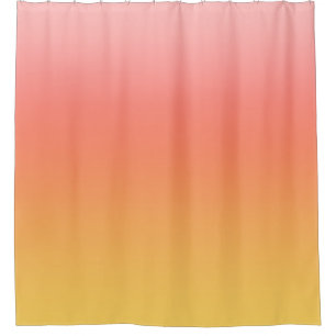 Plain colors - Yellow to Misty Pink ombre Shower Curtain