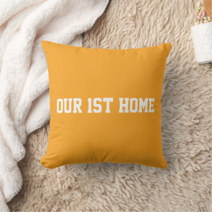 Plain Colour And Text Template Throw Pillow
