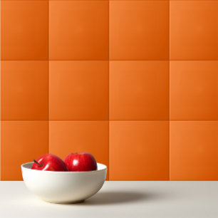 Plain colour bright orange tile