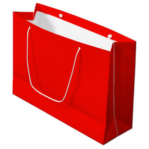 Plain colour bright red candy large gift bag
