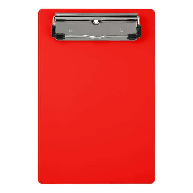 Plain colour bright red candy mini clipboard (Front)