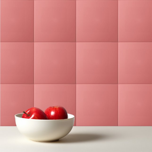 Plain colour coral pink tile (Creator Uploaded)
