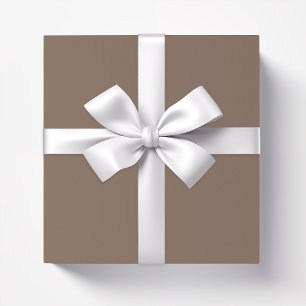 Plain colour dark taupe pastel brown wrapping paper