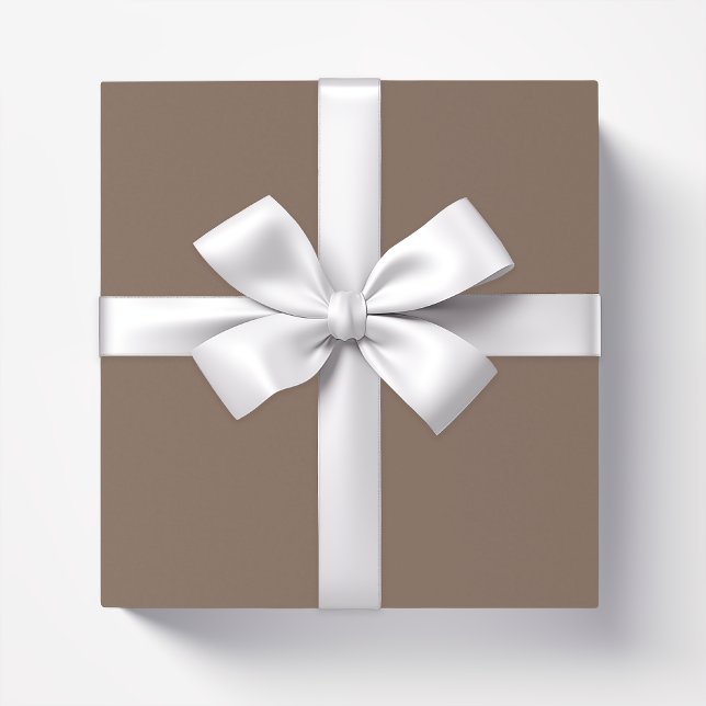Plain colour dark taupe pastel brown wrapping paper (Creator Uploaded)
