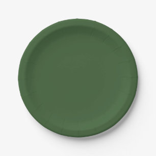 Plain colour grape leaves green paper plate