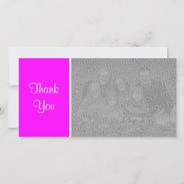 Plain Colour II - Thank You - Magenta (Front)