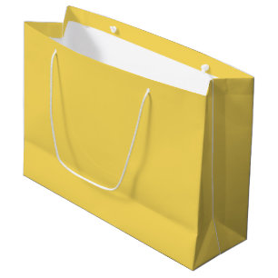 Plain colour jonquil yellow large gift bag