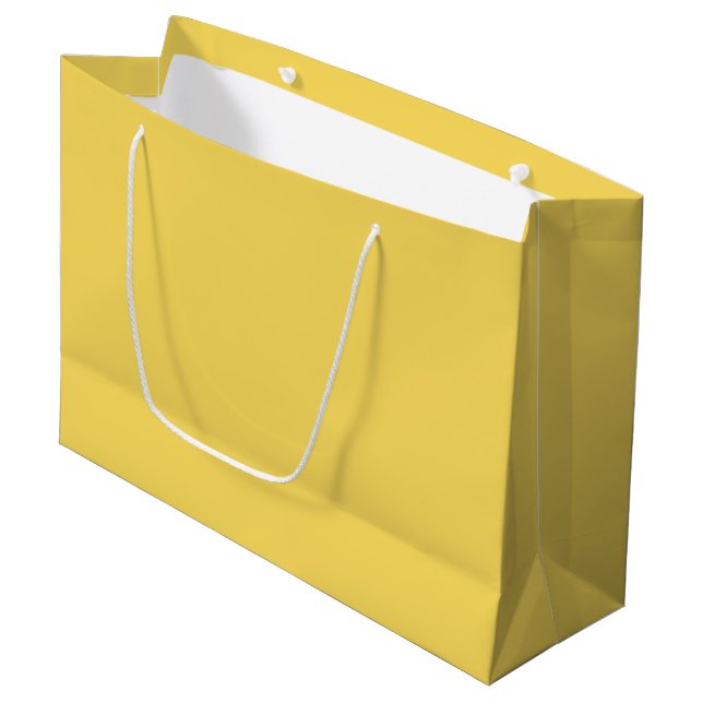 Plain colour jonquil yellow large gift bag (Front Angled)
