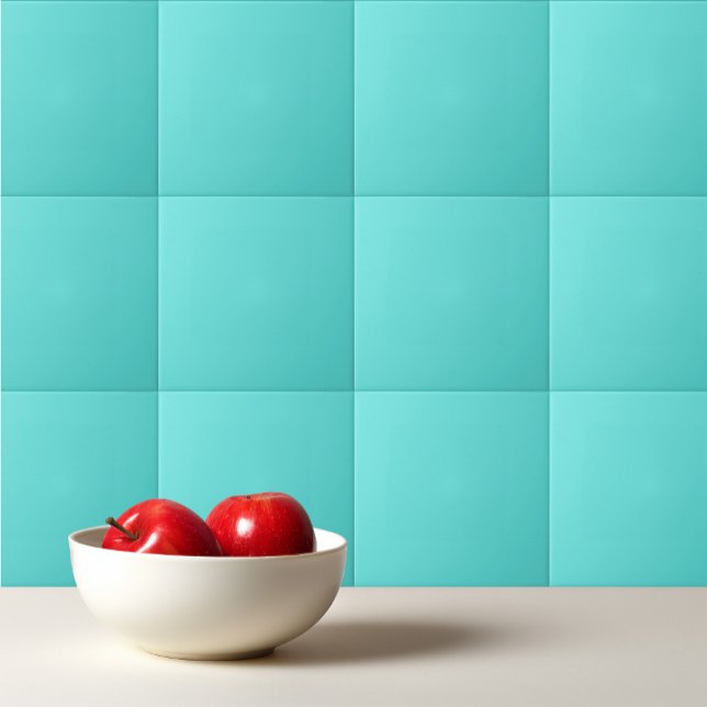 Plain colour sea glass turquoise tile (Creator Uploaded)