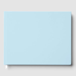 Plain colour solid cloudy light blue guest book