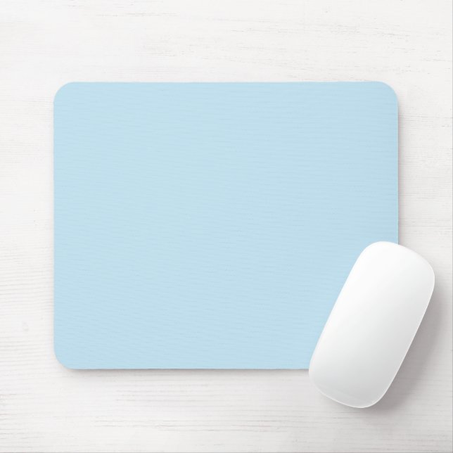 Plain colour solid cloudy light blue mouse mat (With Mouse)