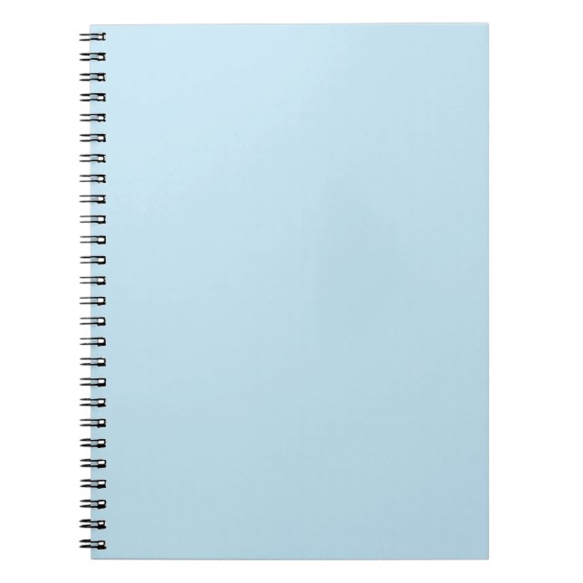 Plain colour solid cloudy light blue notebook (Front)