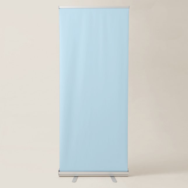 Plain colour solid cloudy light blue retractable banner (Front)