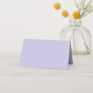 Plain colour solid heather pastel purple place card