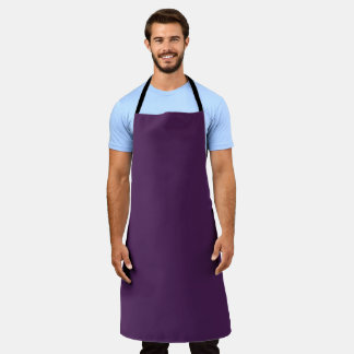 Plain colour solid midnight dark purple apron
