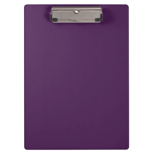 Plain colour solid midnight dark purple clipboard (Front)
