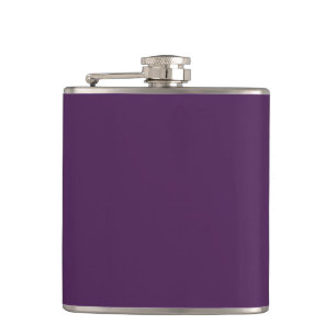 Plain colour solid midnight dark purple hip flask