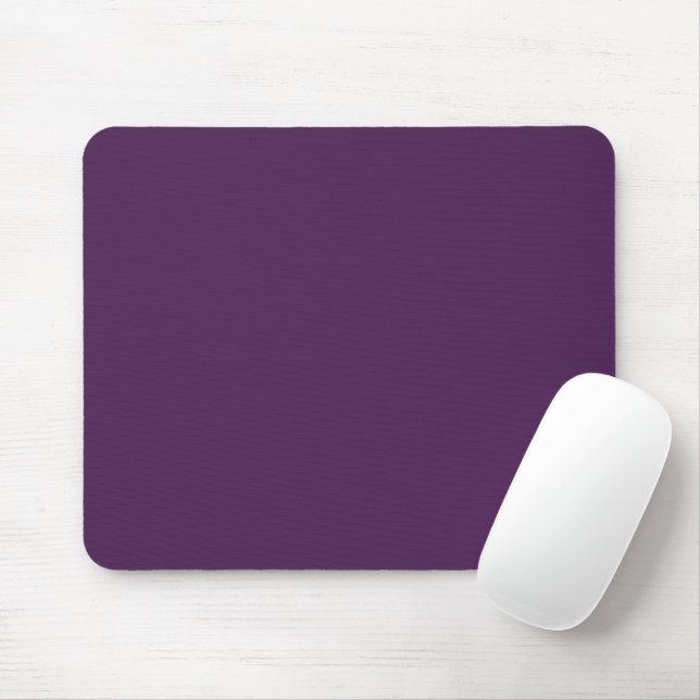 Plain colour solid midnight dark purple mouse mat (With Mouse)