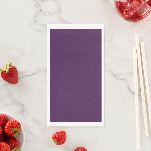 Plain colour solid midnight dark purple napkin (Insitu)