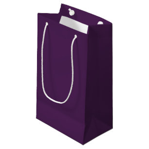 Plain colour solid midnight dark purple small gift bag