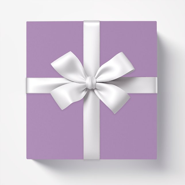 Plain colour solid pastel purple African violet Wrapping Paper (Creator Uploaded)