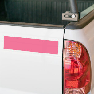 Plain colour solid rosy watermelon pink bumper sticker
