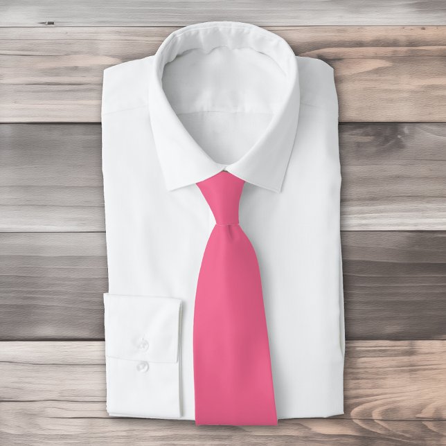 Plain colour solid rosy watermelon pink tie (Creator Uploaded)