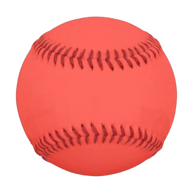 Plain colour sunset orange coral red baseball (Front)