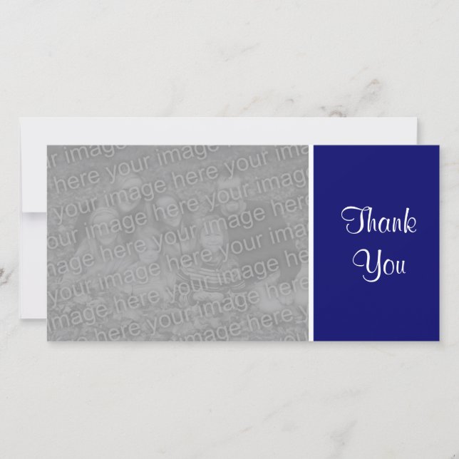Plain Colour - Thank You - Dark Blue (Front)