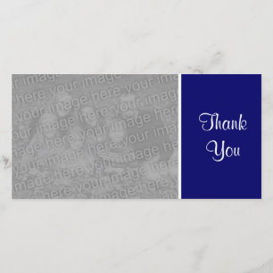 Plain Colour - Thank You - Dark Blue Card