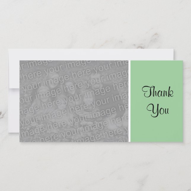 Plain Colour - Thank You - Faded Green (Front)