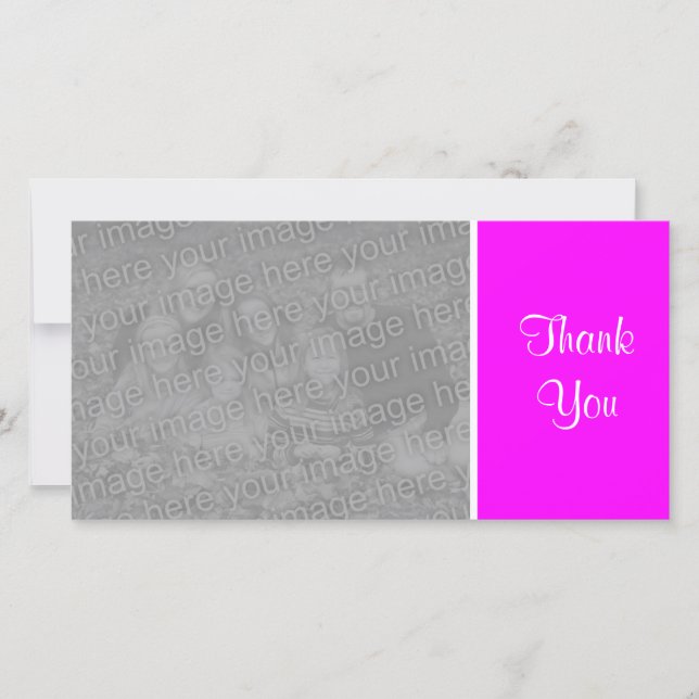 Plain Colour - Thank You - Magenta (Front)