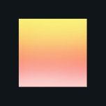 Plain colours - Yellow to Misty Pink ombre Canvas Print<br><div class="desc">Colourful yellow, orange, red and pink gradient background.</div>