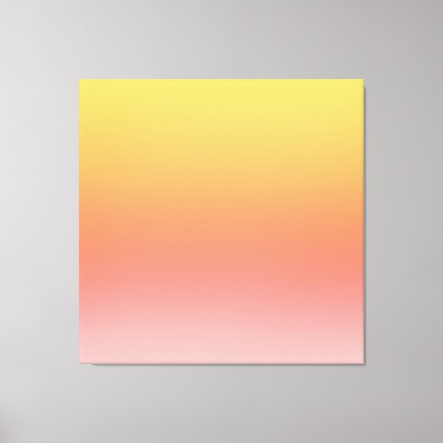 Plain colours - Yellow to Misty Pink ombre Canvas Print (Front)
