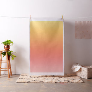 Plain colours - Yellow to Misty Pink ombre Fabric